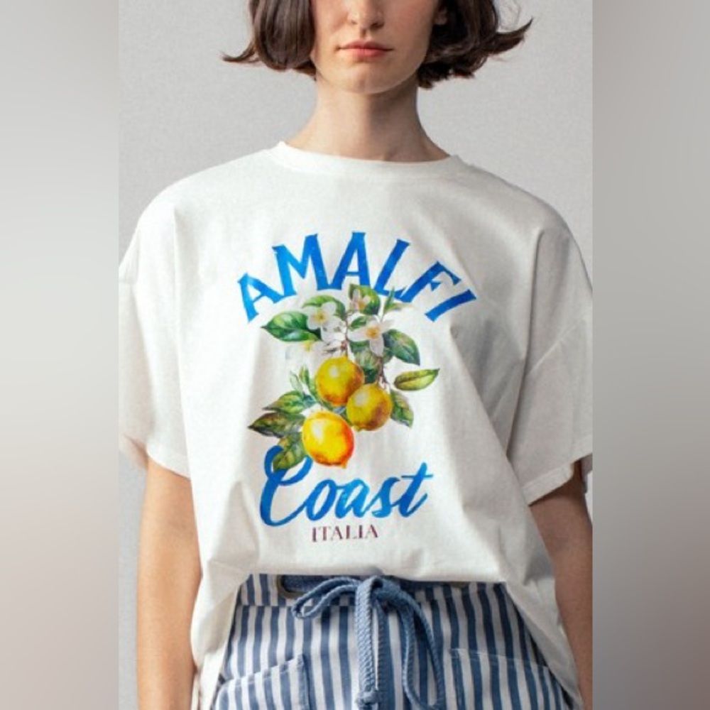 Amalfi Coast Graphic Tee - White